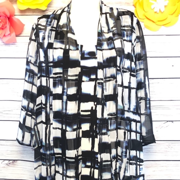 5x25🎁🎁🎁JM COLLECTION WOMEN LONG SLEEVE BLOUSE SIZE L - Picture 1 of 8